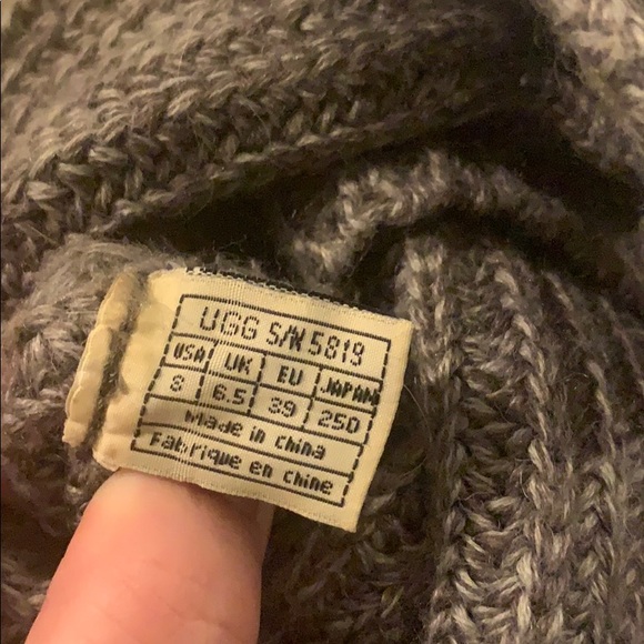 Ugg Grey Cardy Boots Size 8 - Picture 5 of 5